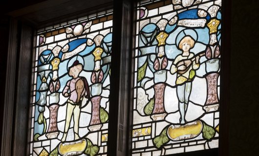 glas in lood Huis Van Meerten, Delft