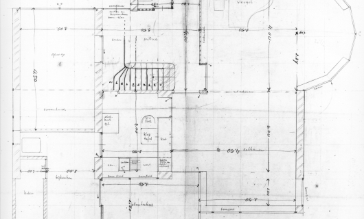 Bouwtekening Rietveld Huis Hildebrand