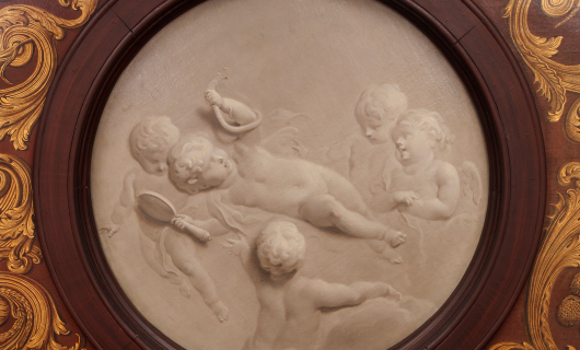 Grisailles met putti van Jacob de Wit