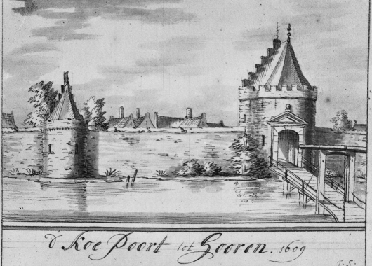 Mariatoren en Koepoort 1609, collectie Erfgoed Hoorn