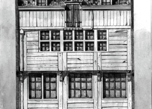 Opmeting van de gevel door G. van Arkel 1879 