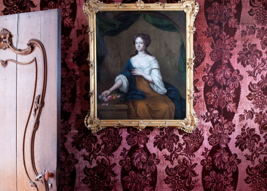 Portret van Maria Duyst van Voorhout (1662–1754). Uit haar nalatenschap werden de drie Fundaties van Renswoude opgericht.