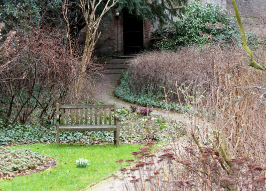 De tuin ontstond nadat in 1911 het tweede achterhuis werd gesloopt.