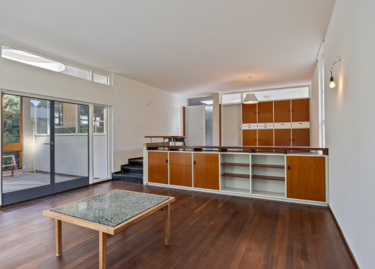 Woonkamer na restauratie