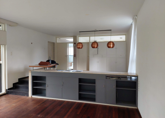 Woonkamer voor restauratie