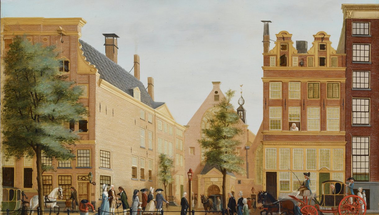 Hendrik Keun - Oudezijds Achterburgwal met Waalse Kerk, ca 1758-1787 (Amsterdam Museum)