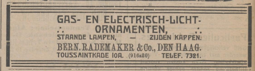 Advertentie uit de Maassluische Courant van 17 januari 1914