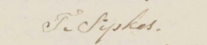 Handtekening van Trijntje Sipkes uit een akte