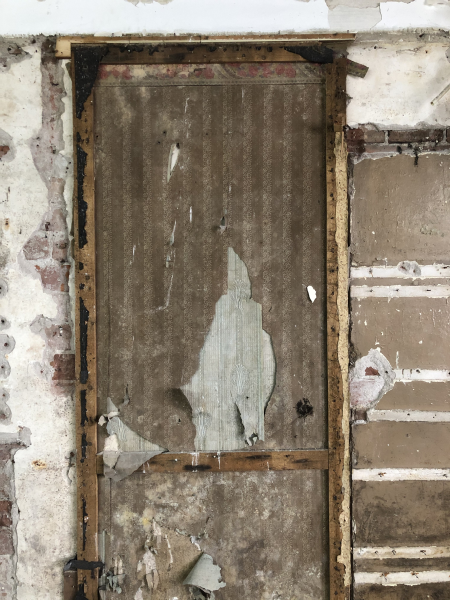 Overzichtsfoto behangfragmenten Thamerlaan