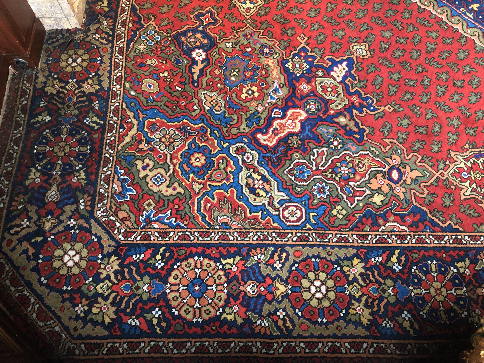 Detail tapijt zaal Van Brienen