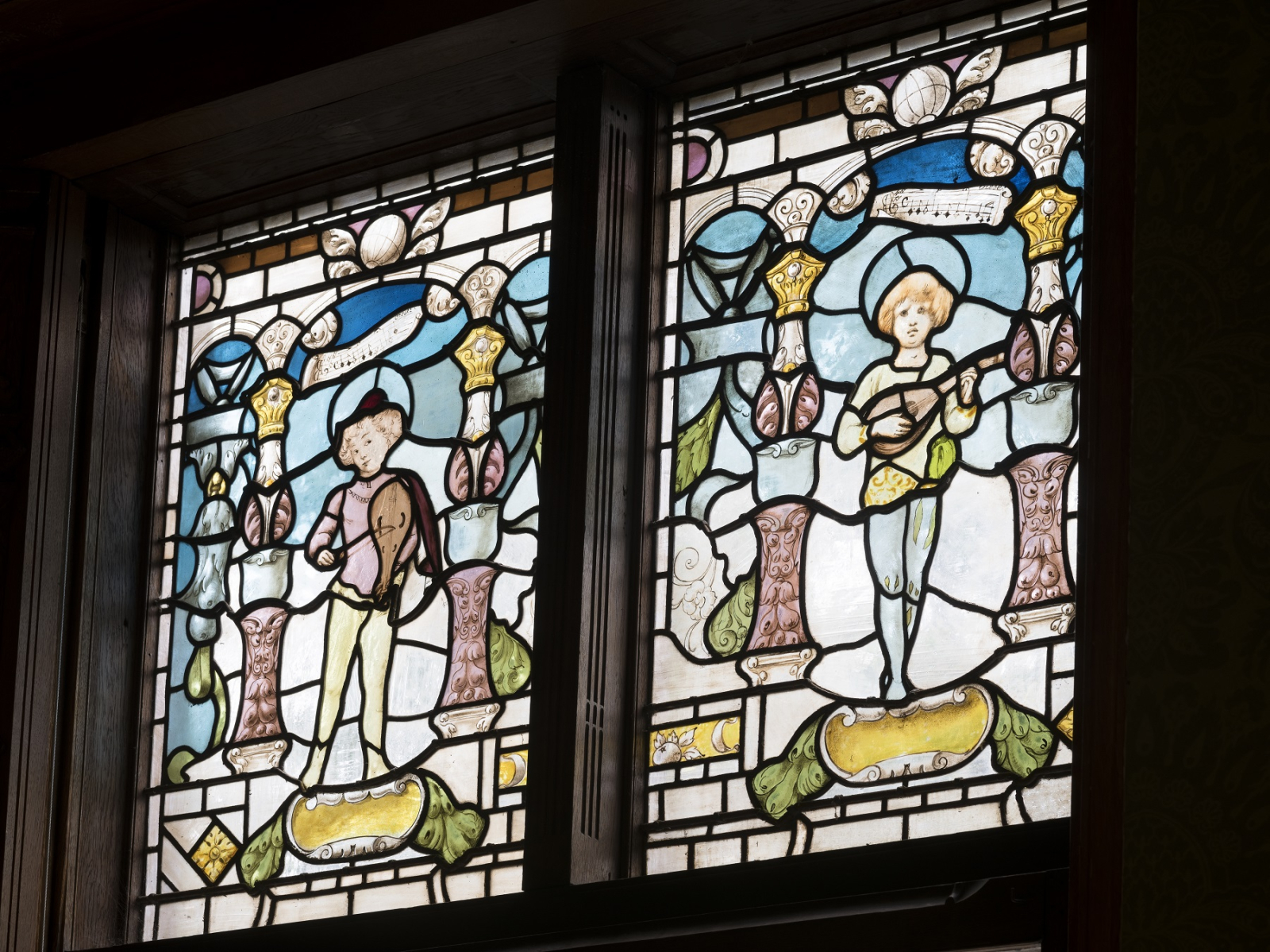 glas in lood Huis Van Meerten, Delft