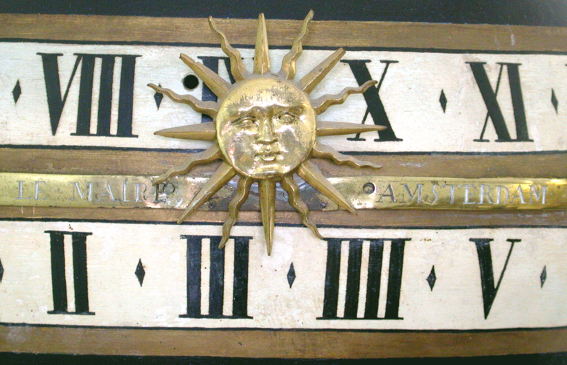 Detail van de bolklok