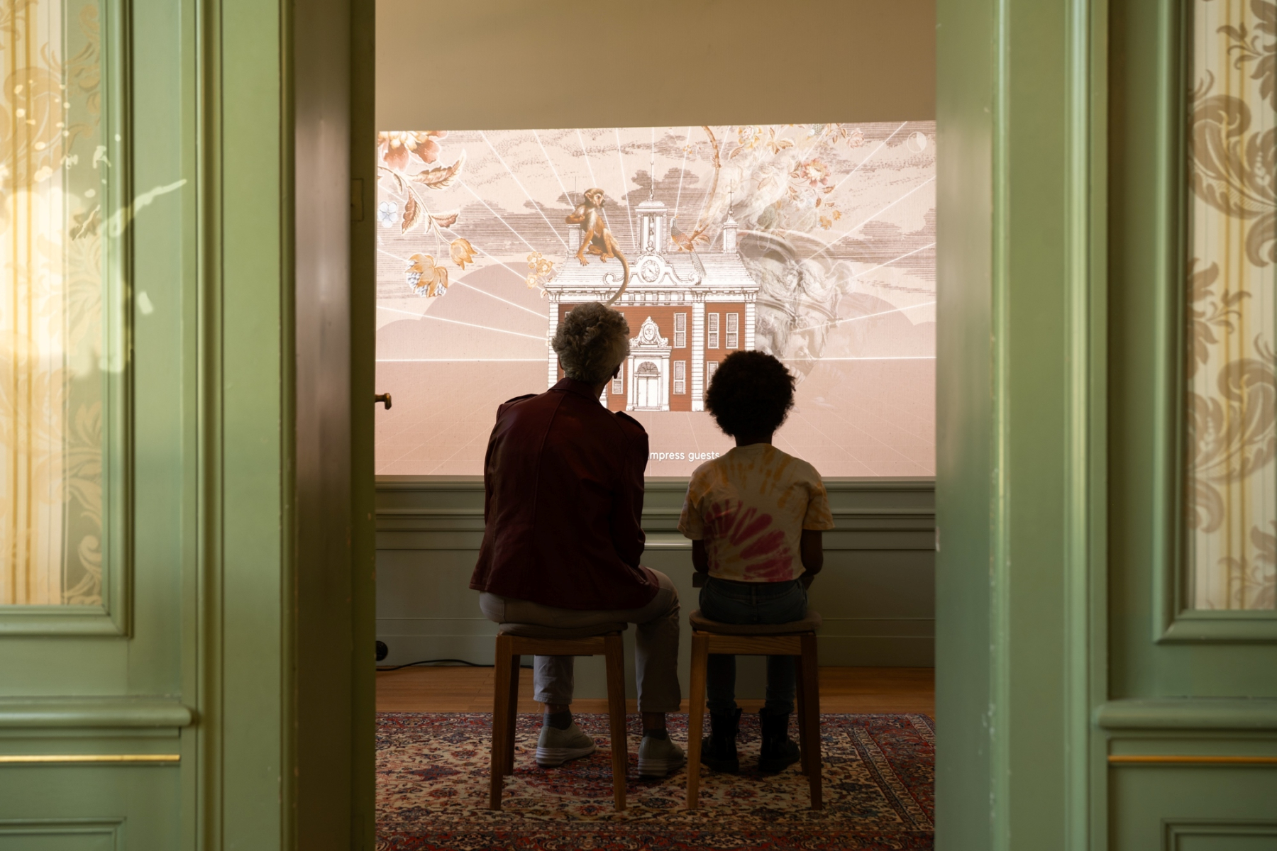 Welkomst film over de geschiedenis van het huis en de bewoners