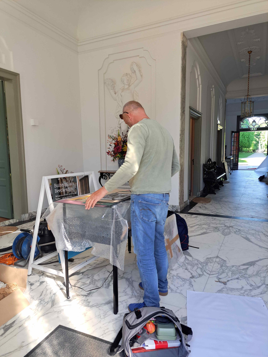 Making off nieuwe tentoonstelling Beeckestijn