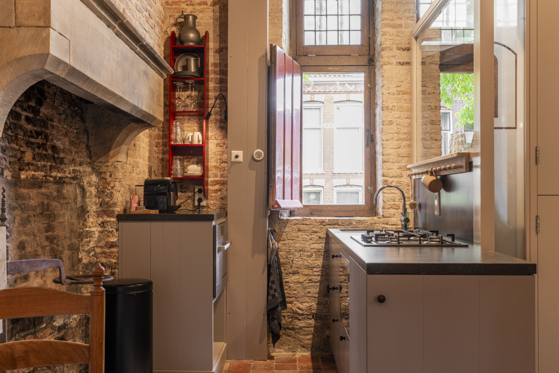 Terras slapen in een toren moderne keuken