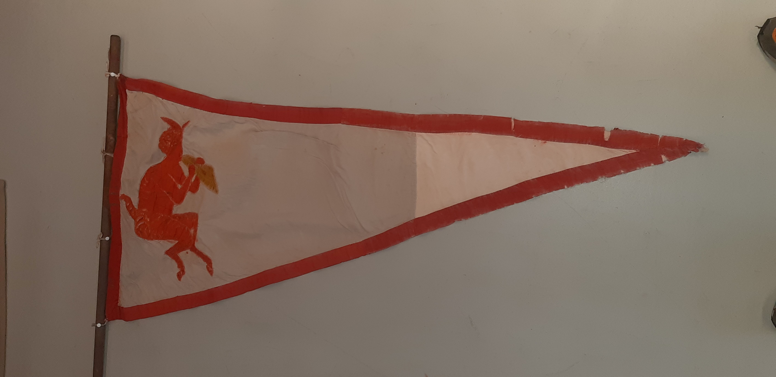 De Pan-vlag die werd gehesen wanneer de familie Parqui in De Roode Pan verbleef.