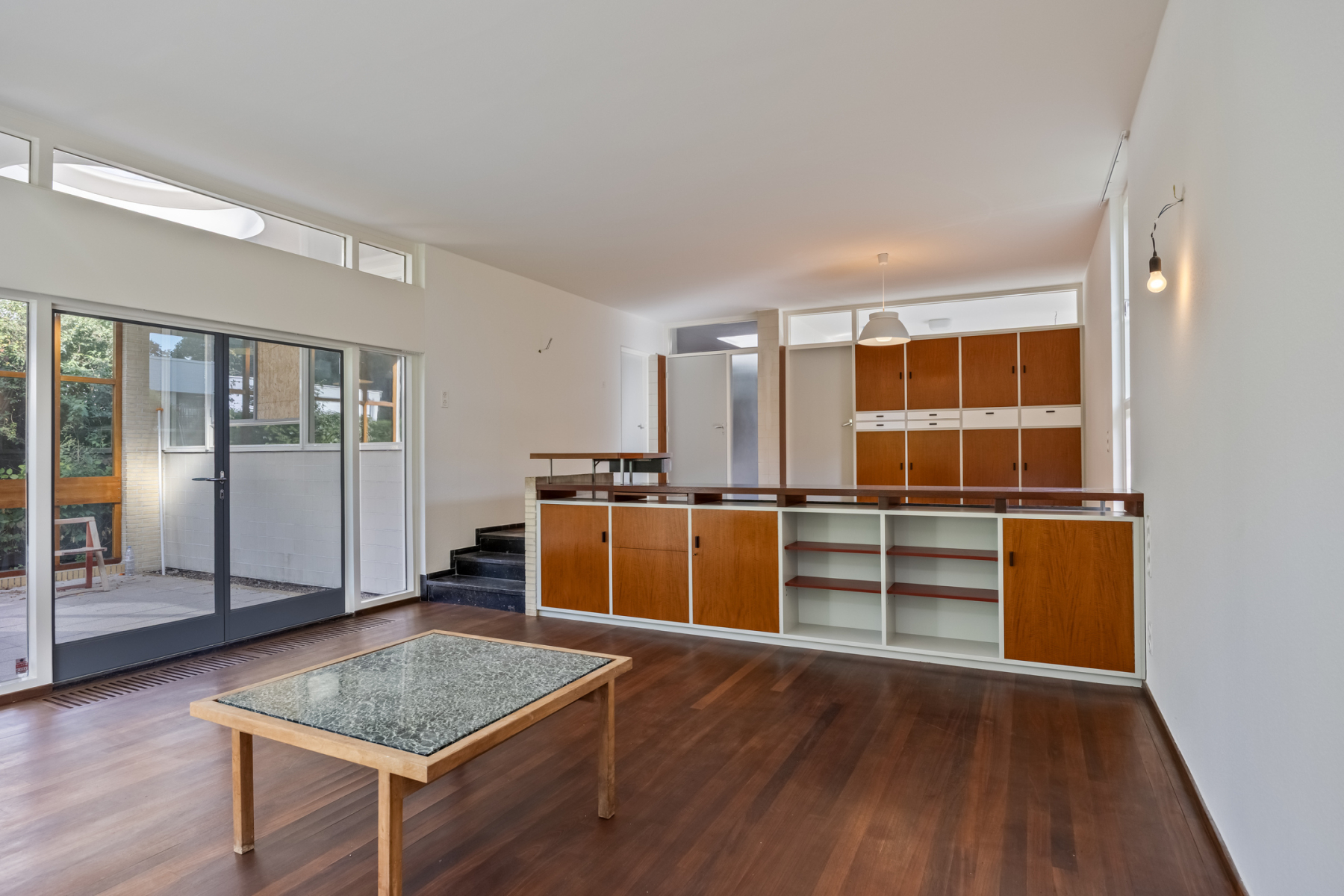 Woonkamer na restauratie