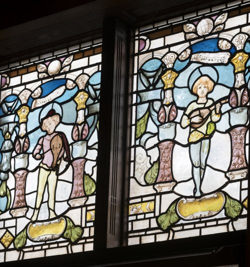 glas in lood Huis Van Meerten, Delft