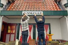 Emaillen bord Zonnehoek