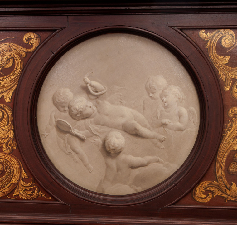 Grisailles met putti van Jacob de Wit