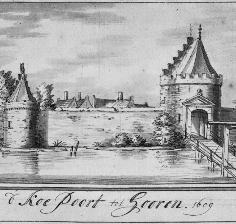 Mariatoren en Koepoort 1609, collectie Erfgoed Hoorn