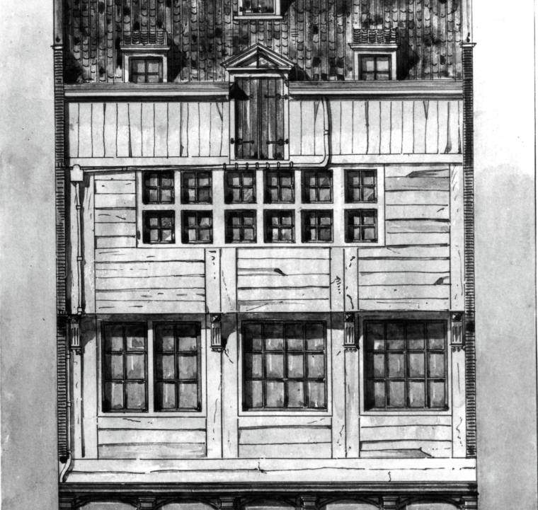 Opmeting van de gevel door G. van Arkel 1879 