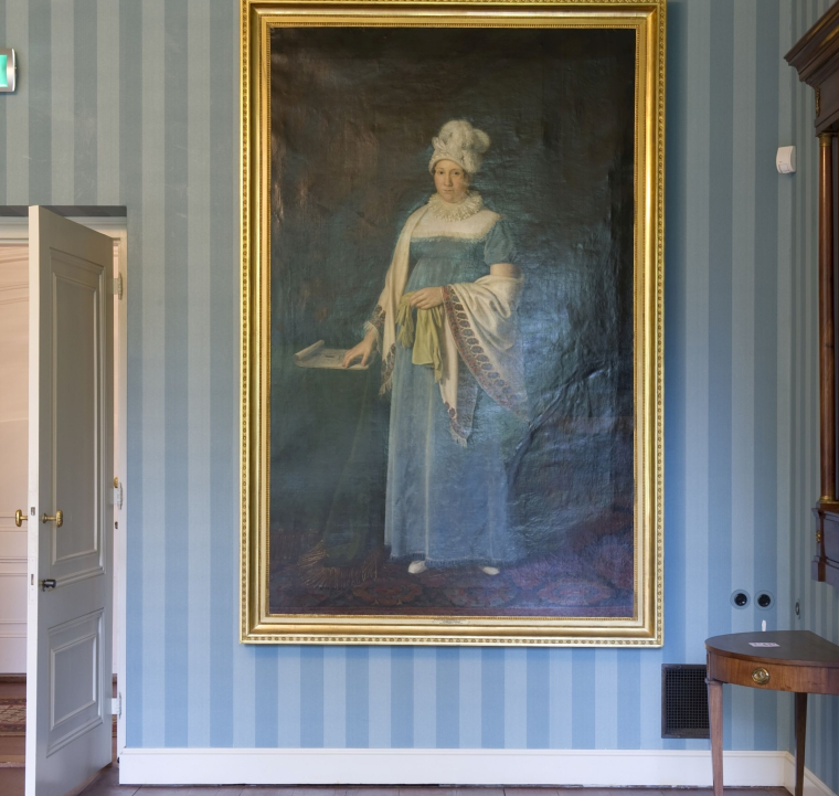 portret van Margaretha van Oosthuyse-de Jongh, geschilderd rond 1805–1810.